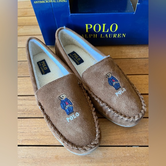 Ralph Lauren Polo Brown Snuff Slippers - Ladies Size 8 - Picture 1 of 3